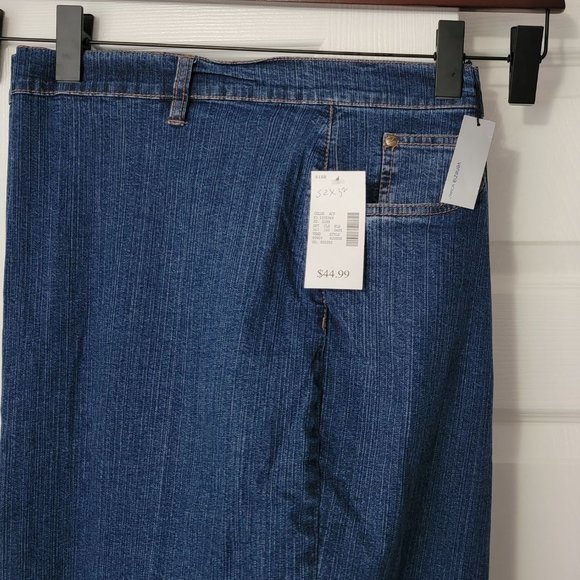 36 Tall Plus Venezia Woman Medium Wash Stretch Blue Denim Jeans NWT - Picture 6 of 10